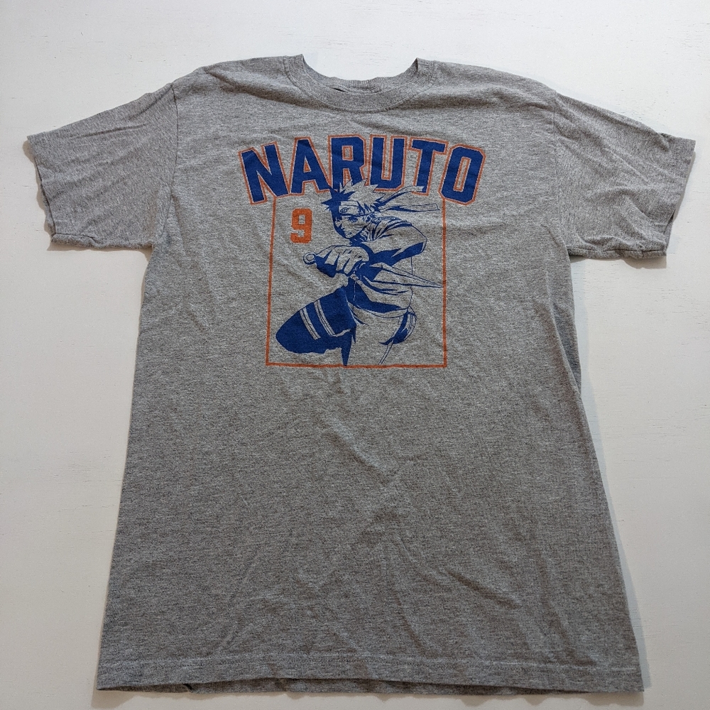 Anime Naruto 9 T-Shirt Cotton Blend Crew Neck 2002 Shippuden Collection Sz Med.